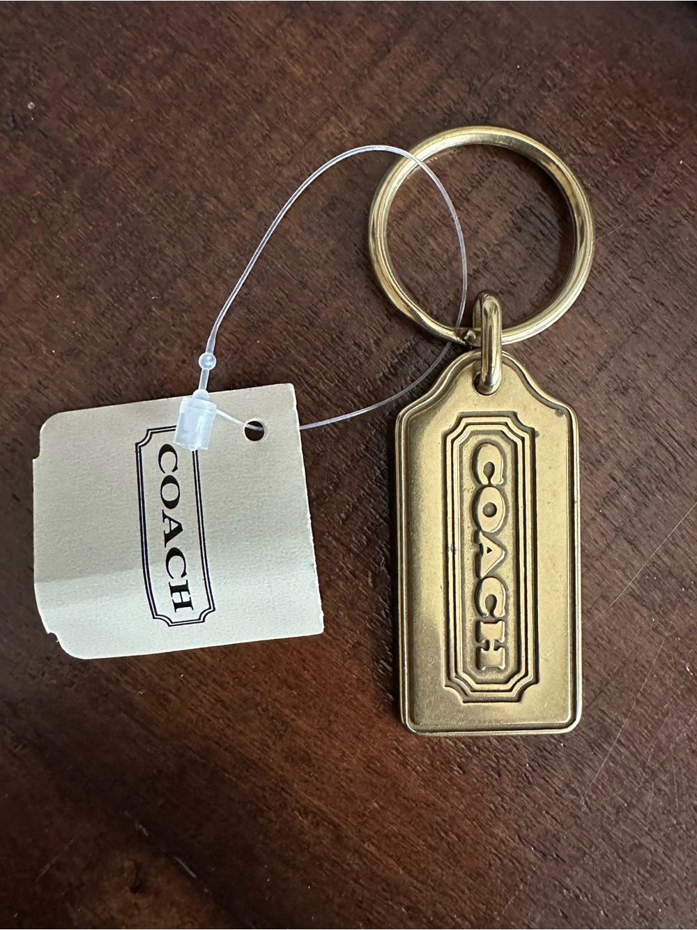 Coach Vintage Brass Hangtag Keychain - Picture 2 of 7